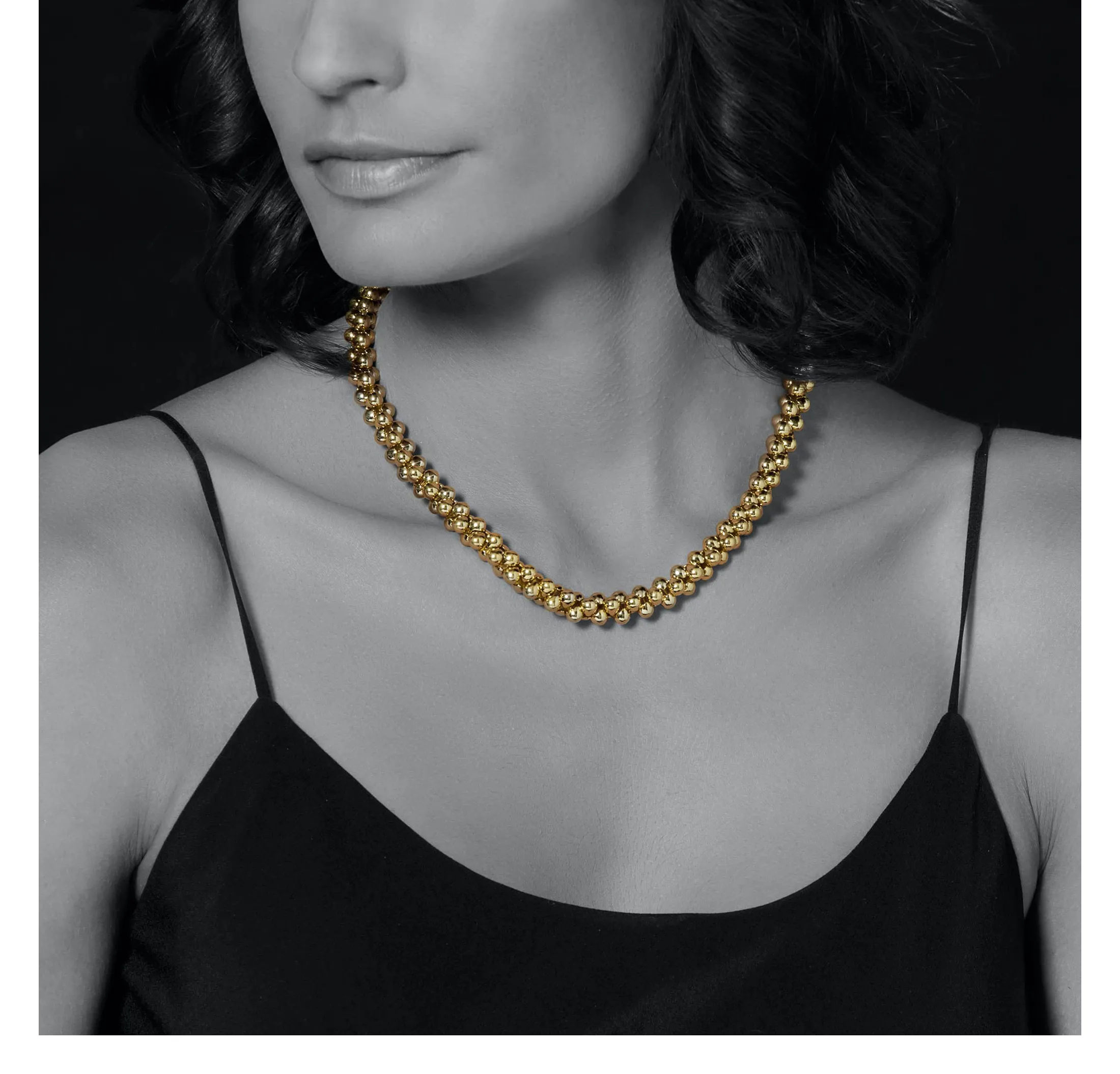 LAGOS Caviar Gold 18K Gold Caviar Necklace, 11mm