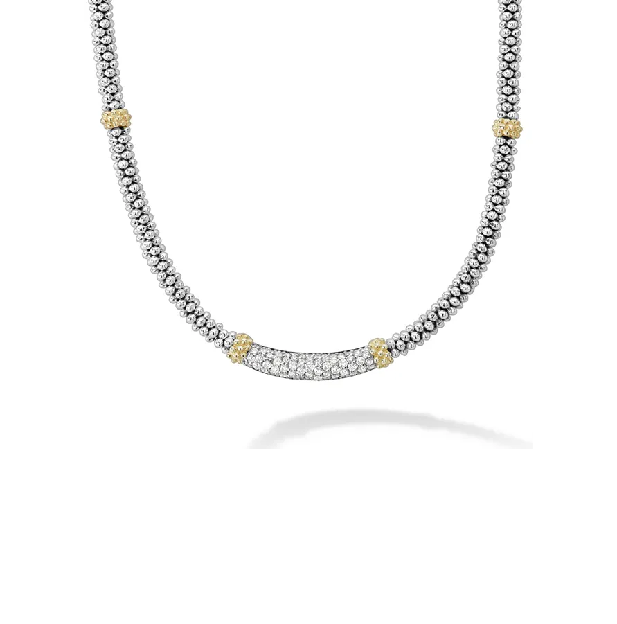 LAGOS Caviar Lux Diamond Necklace, 3mm