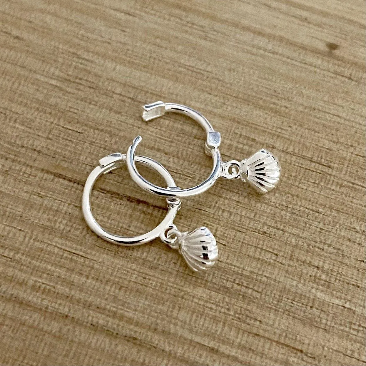 Laihas Mini Sea Shell Hoop Earrings