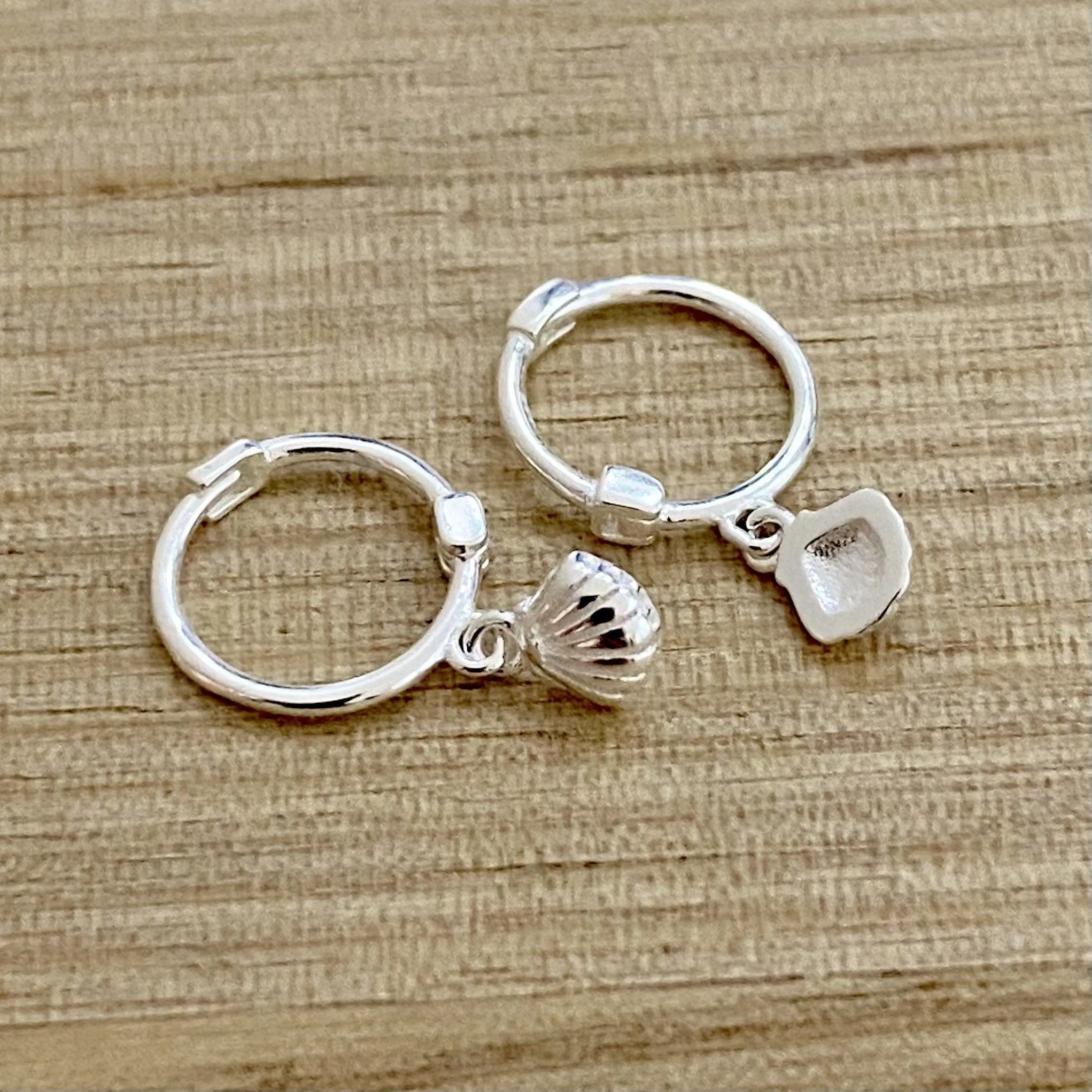 Laihas Mini Sea Shell Hoop Earrings