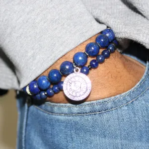 Lapis Lazuli Constellation Bead Bracelet Set