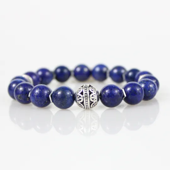 Lapis Lazuli Constellation Bead Bracelet Set
