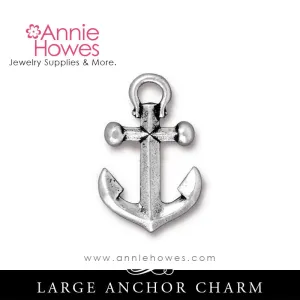 Large Anchor Charm. TierraCast.