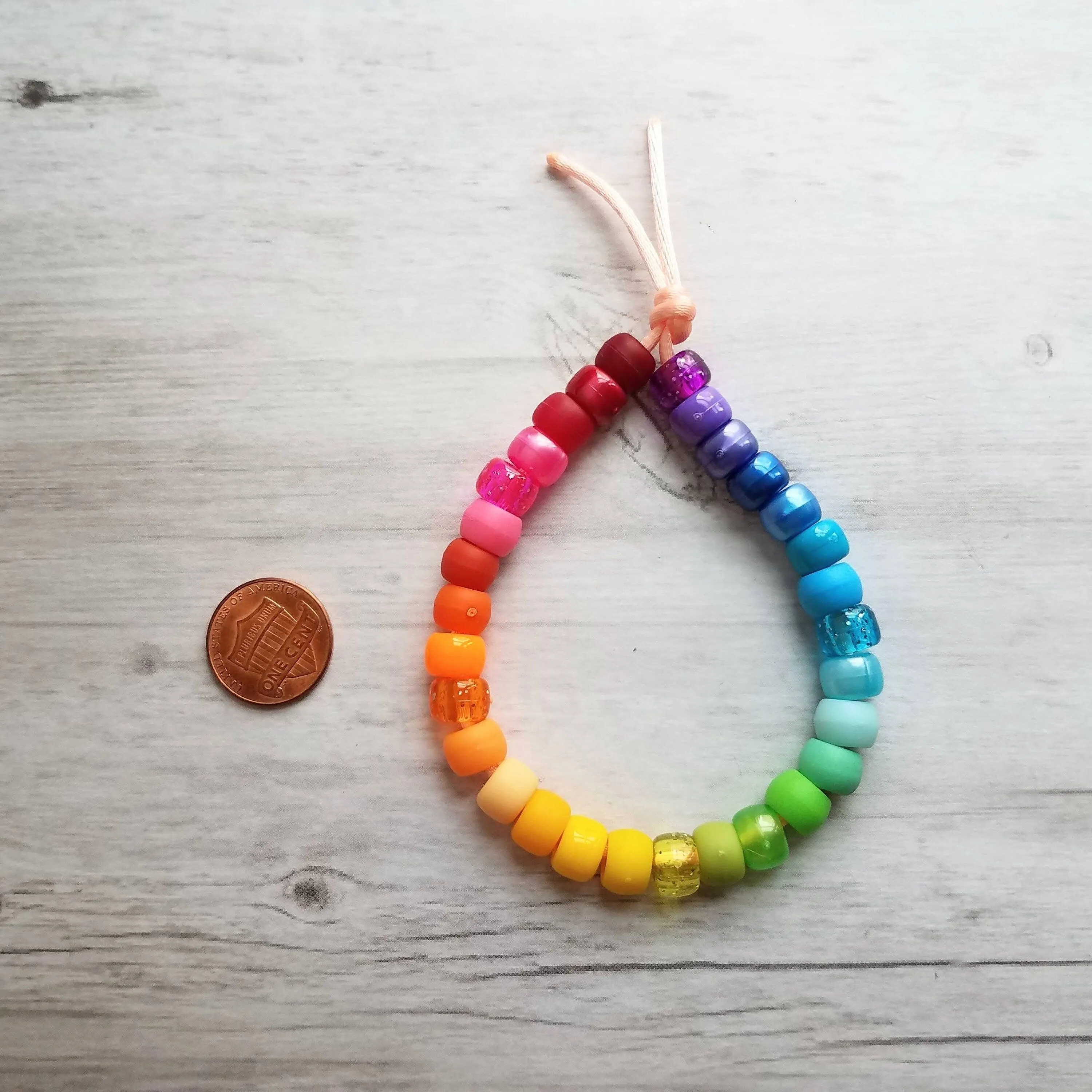 Large Bead Tie On Bracelet, big bead bracelet, chunky bead bracelet, cord bracelet, colorful bead bracelet, acrylic beads, faux glass beads