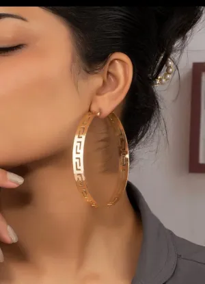 Large gold hoop earrings , huge gold hoops , big gold hoop earrings , chunky round circle  gold hoop earrings
