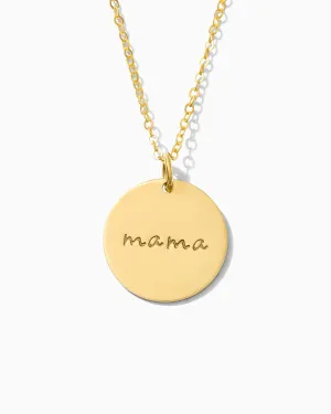 Large Mama Disc Necklace