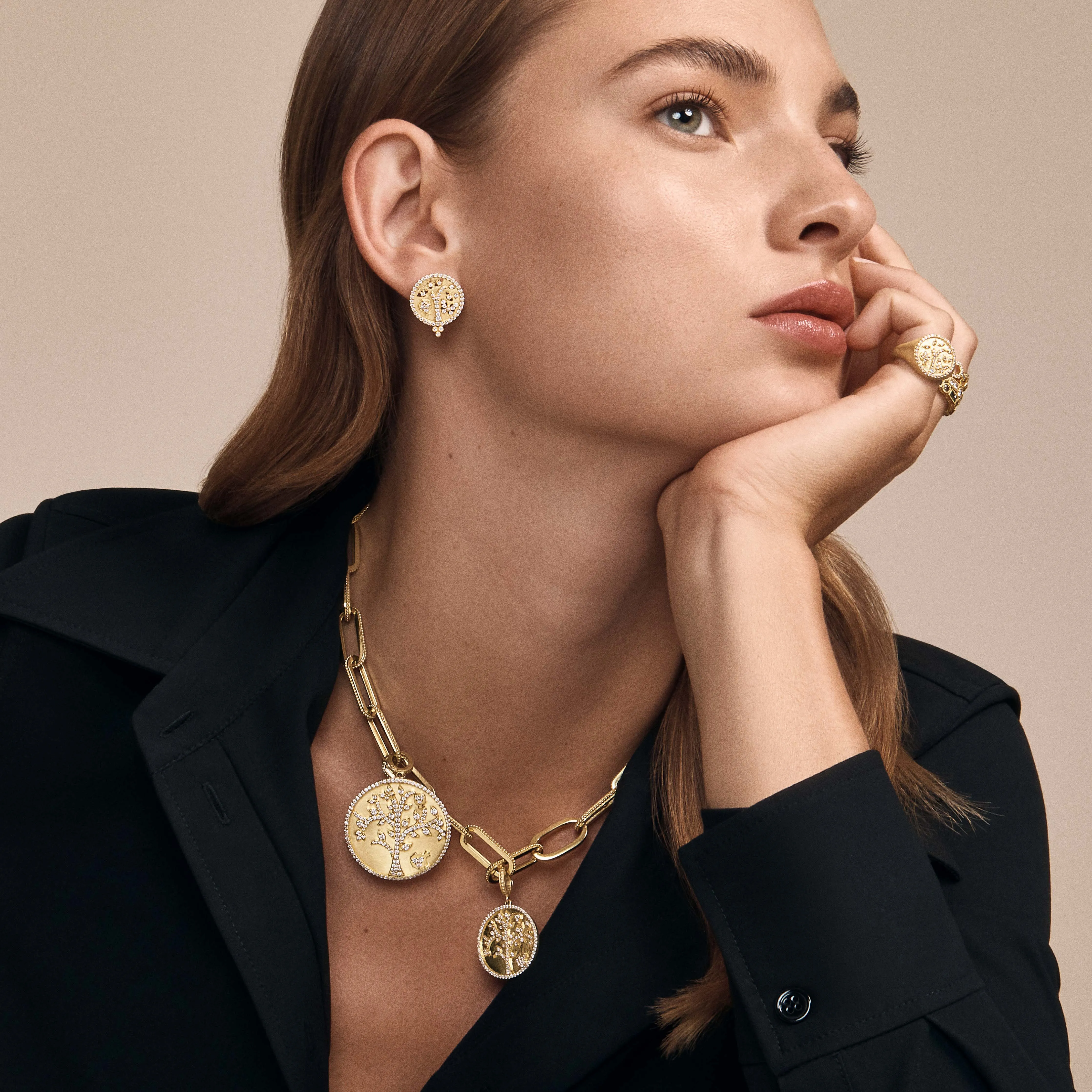 Large Tree of Life Diamond Disc Charm