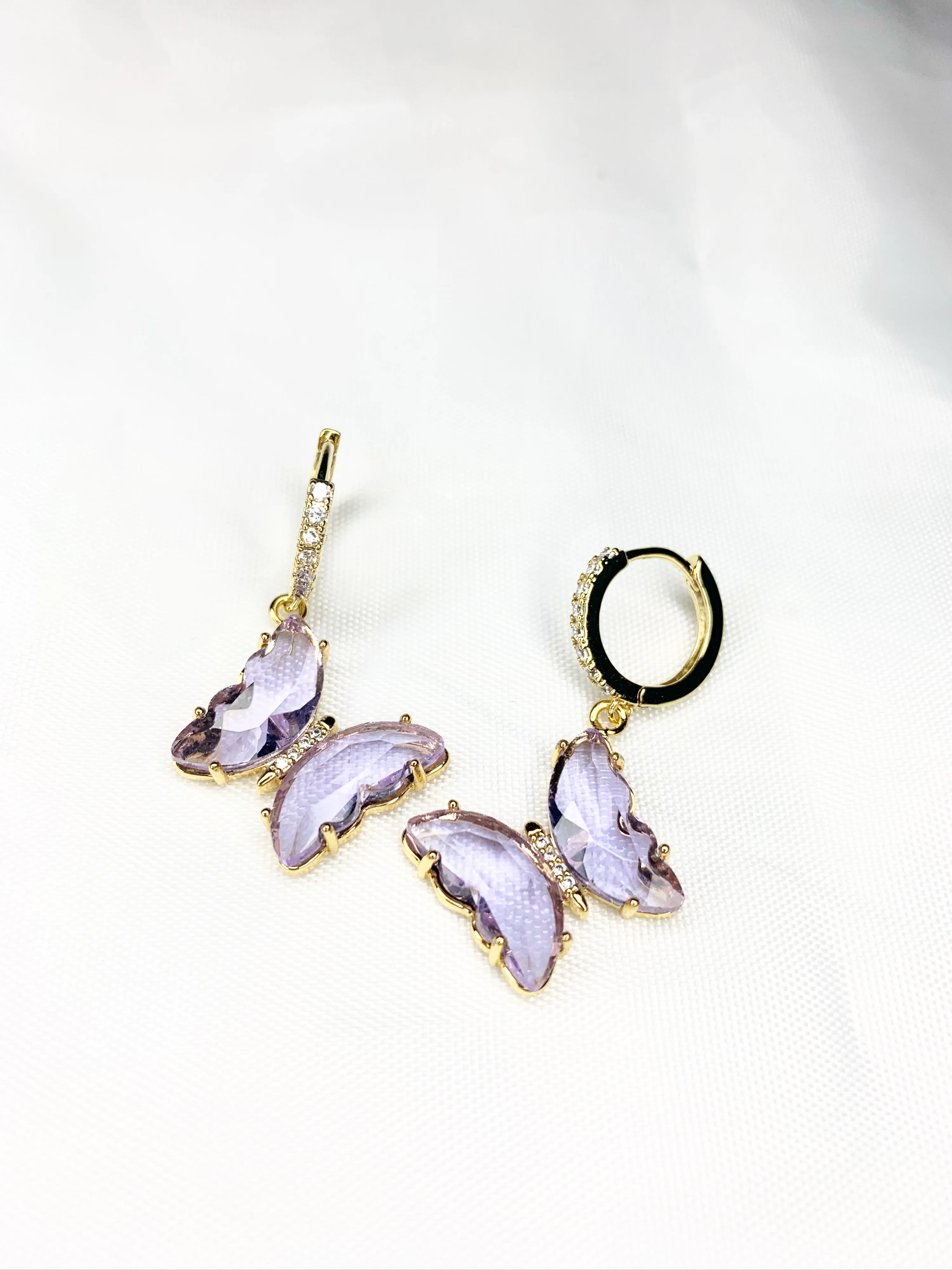 Lavender Butterfly Earrings