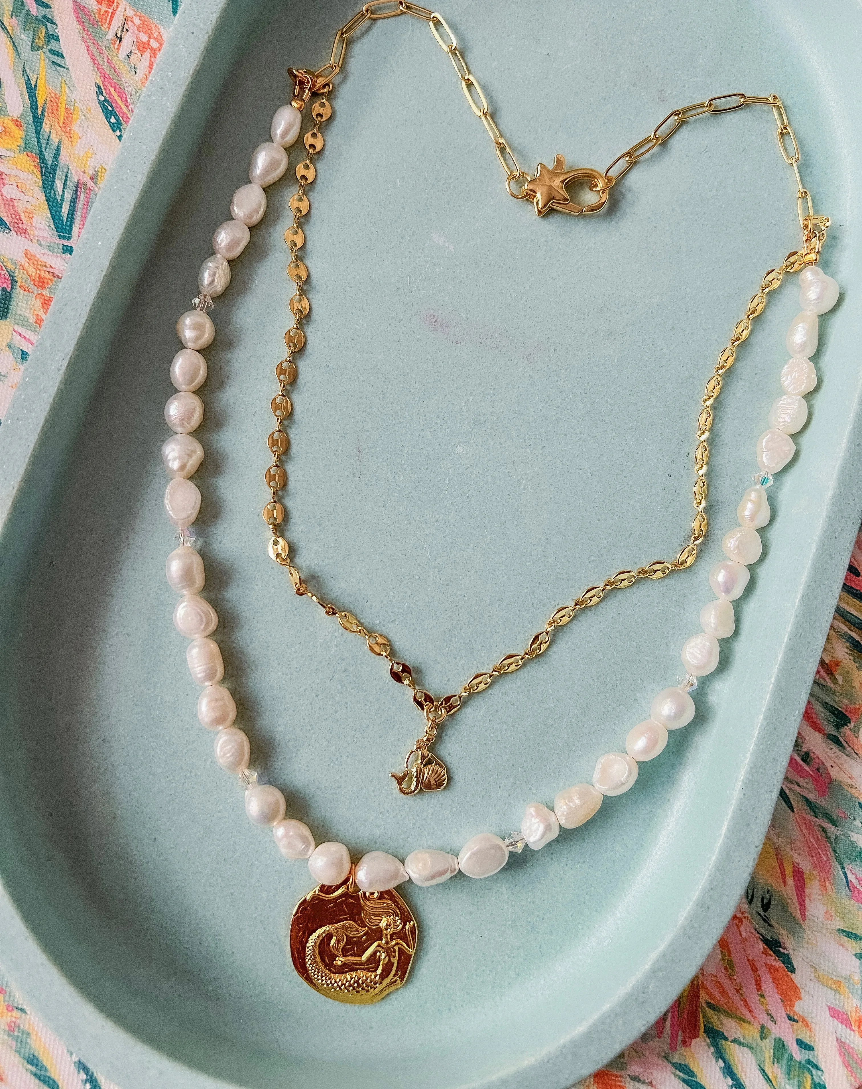 Layered Mermaid Goddess Necklace
