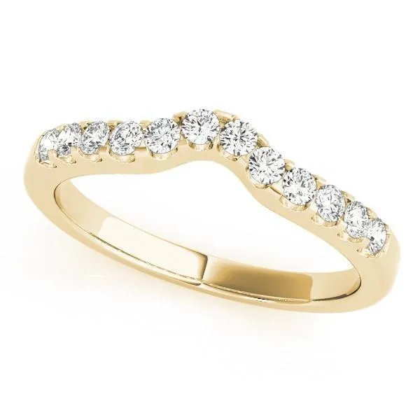 Lennon Round Center Stone Single Row 4 Prong Ring