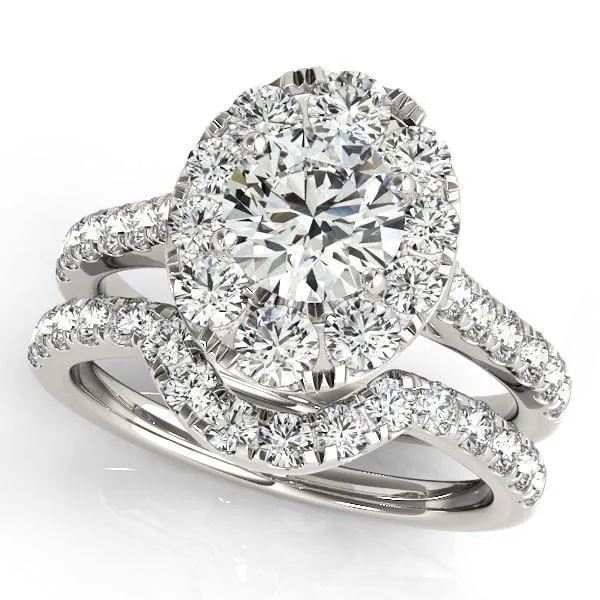 Lexie Round Center Stone Diamond Channel Halo Engagement Ring