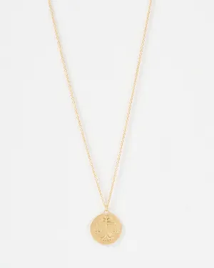 libra disc necklace