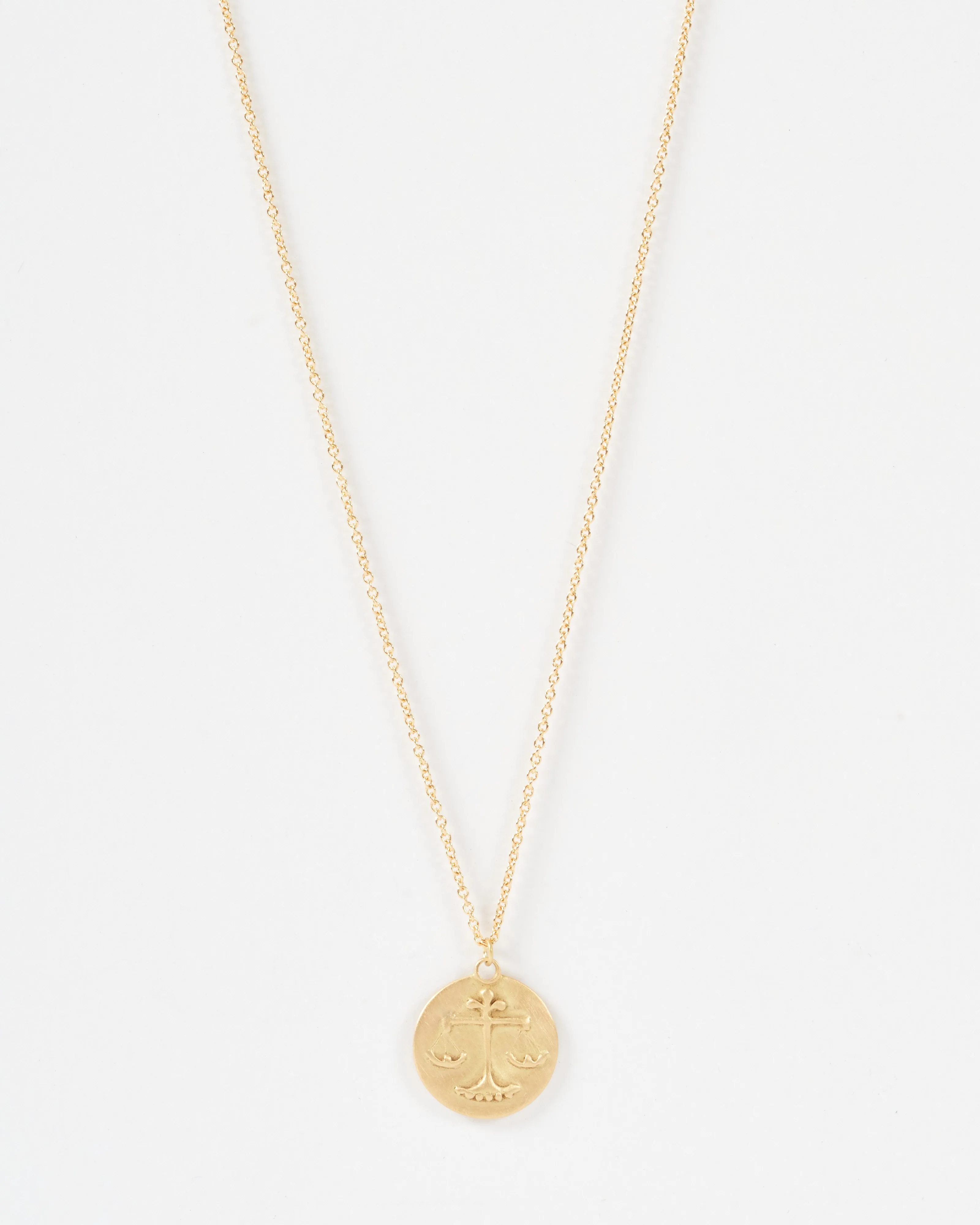 libra disc necklace