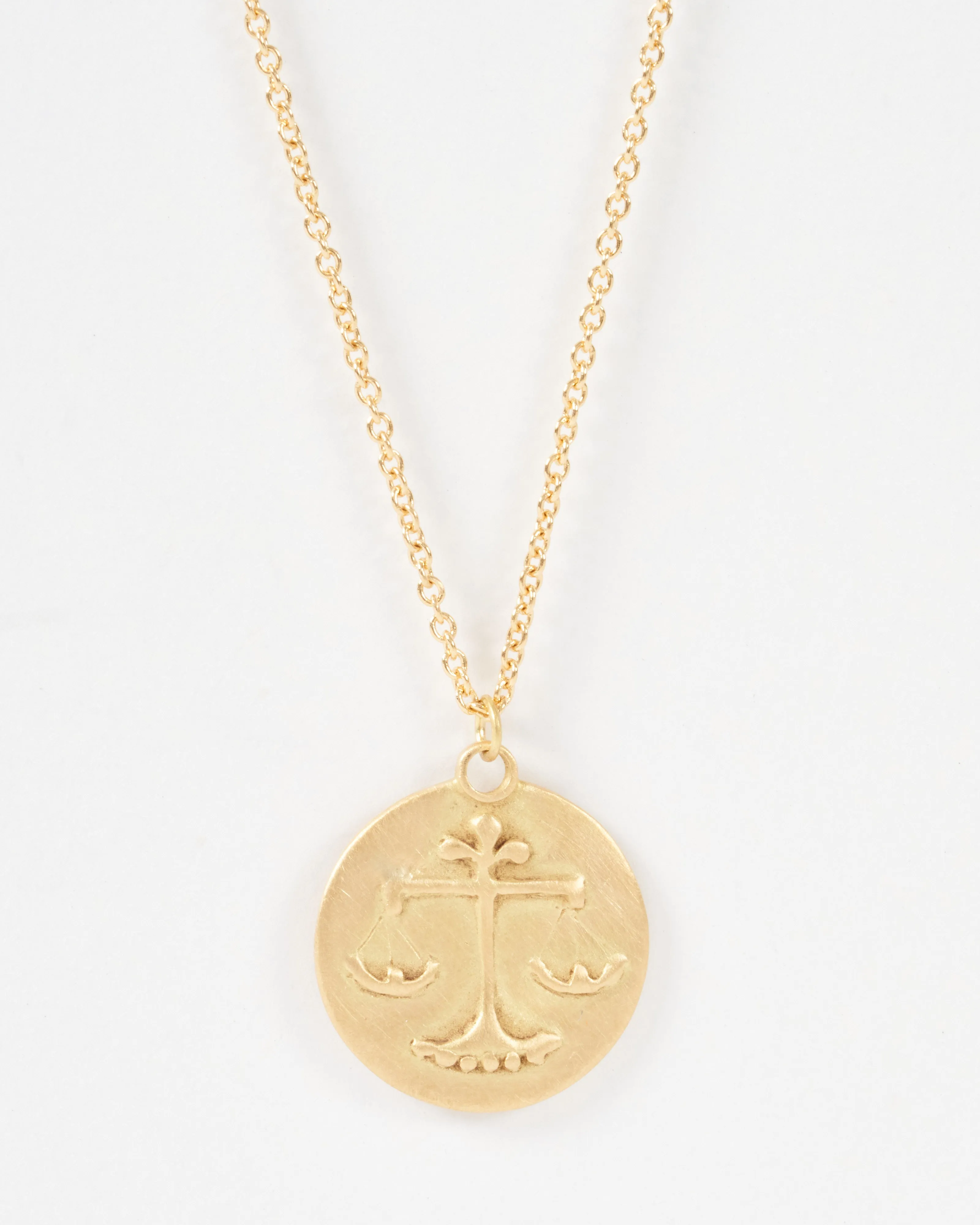 libra disc necklace