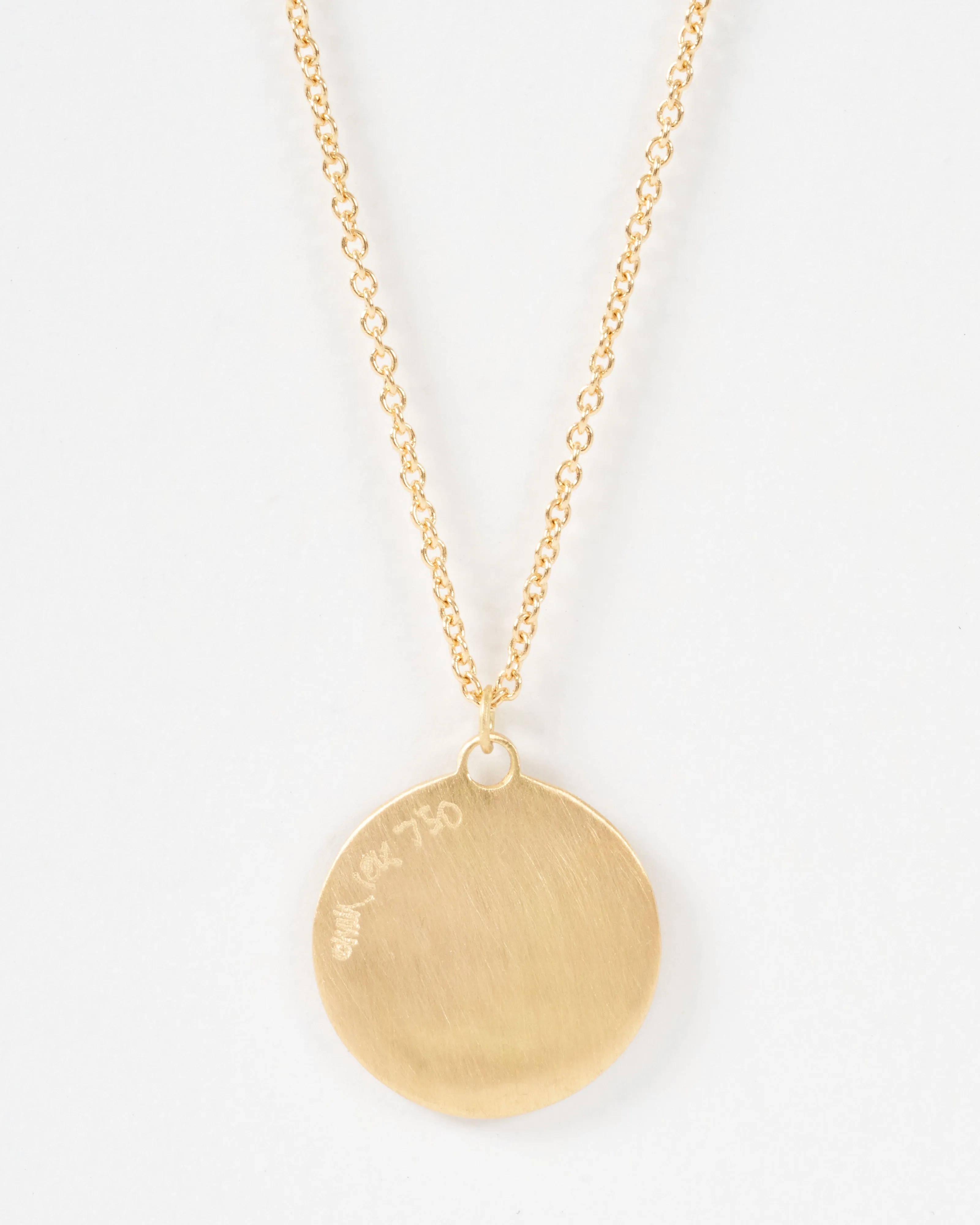 libra disc necklace