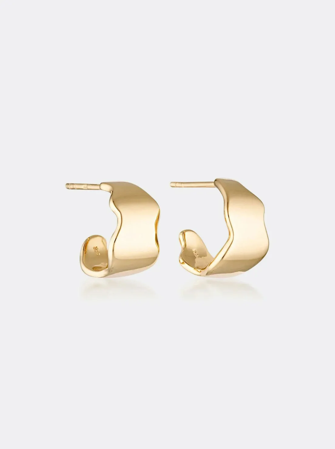 Linda Tahija - Motion Hoop Earrings - Gold Plated