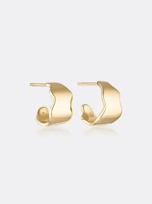 Linda Tahija - Motion Hoop Earrings - Gold Plated