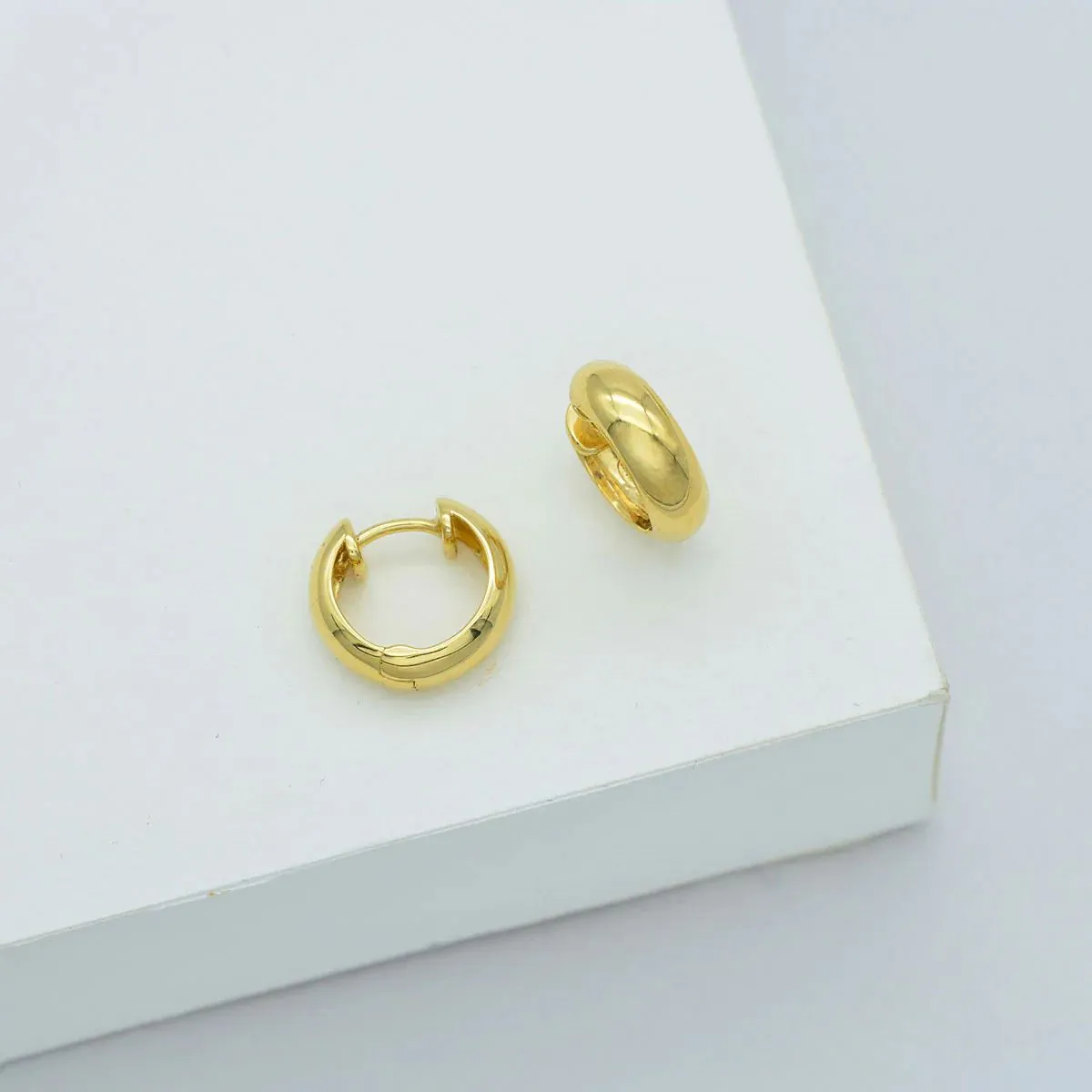 LINDA TAHIJA Solar Huggie Earrings - Gold Plated