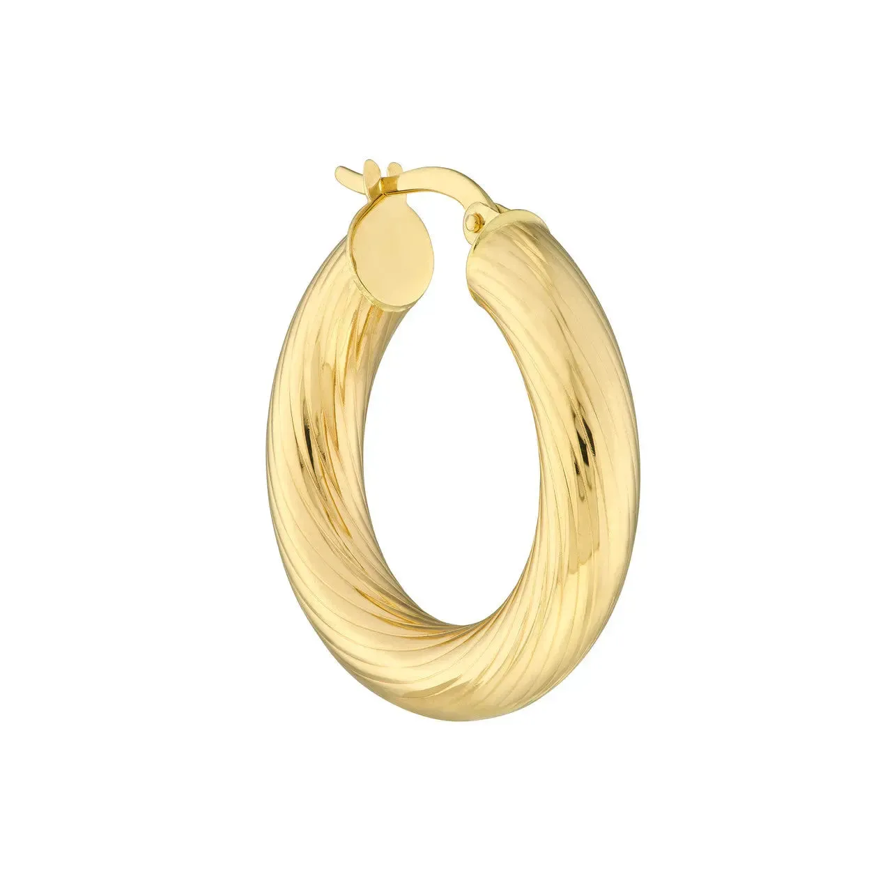 Lined Round Chunky Hoops