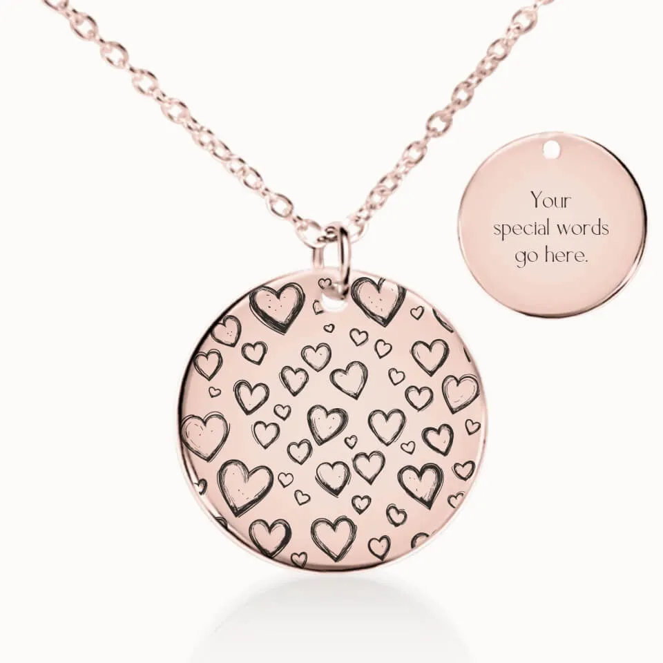 Love Coin Pendant on Fine Chain