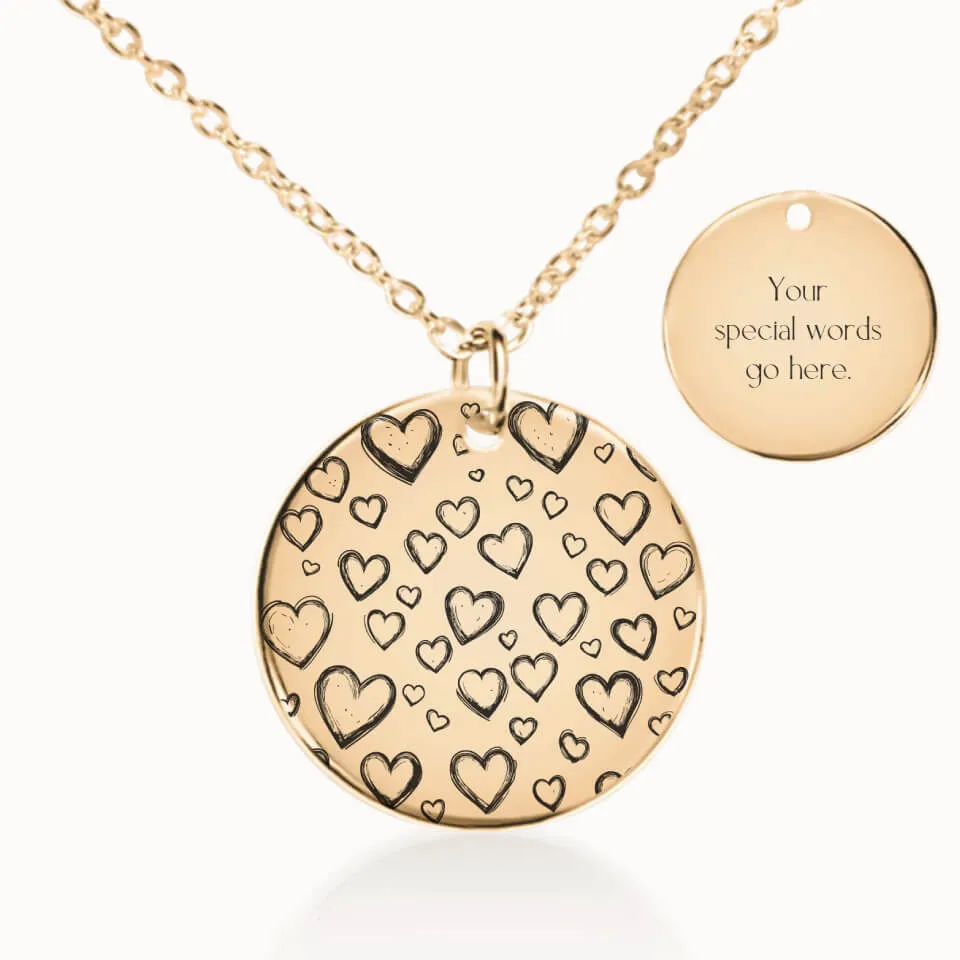 Love Coin Pendant on Fine Chain