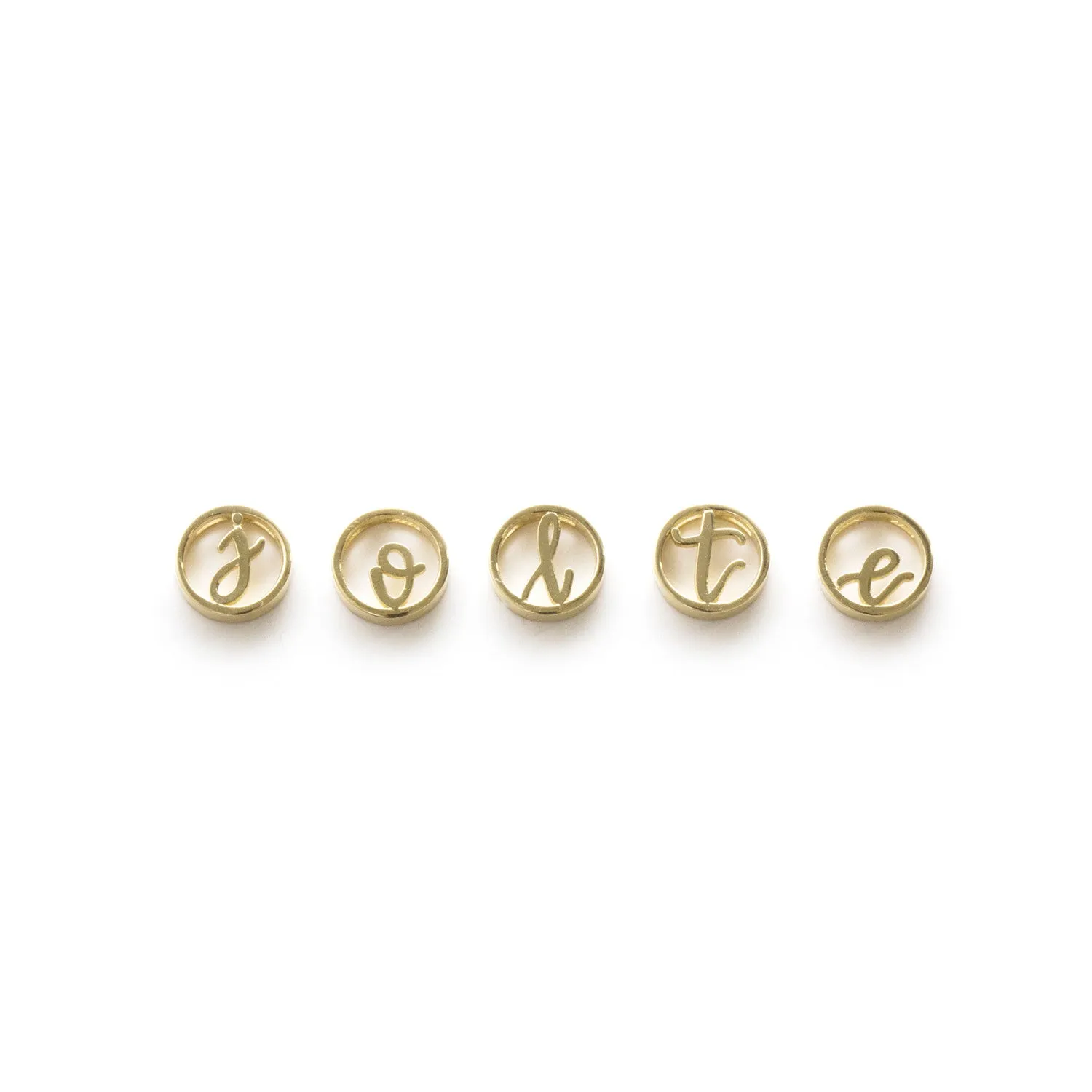 Love Letter Disc Necklace (Yellow Gold)