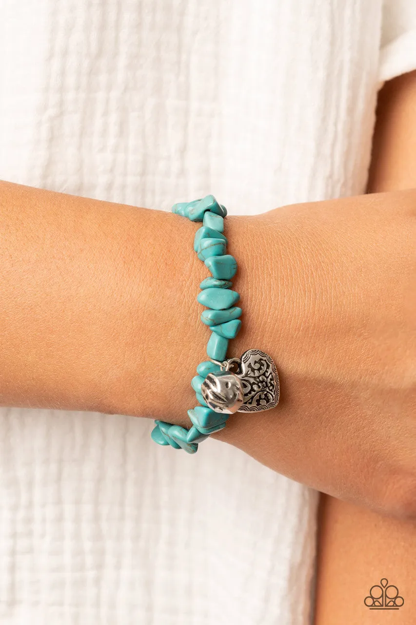 Love You to Pieces Blue Paparazzi Bracelet