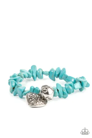 Love You to Pieces Blue Paparazzi Bracelet