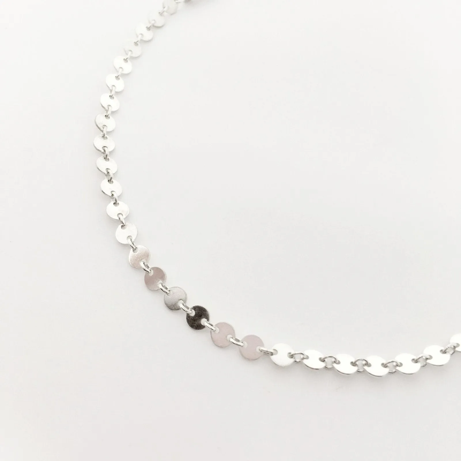 Luna Disc Chain Jewelry Set | Silver