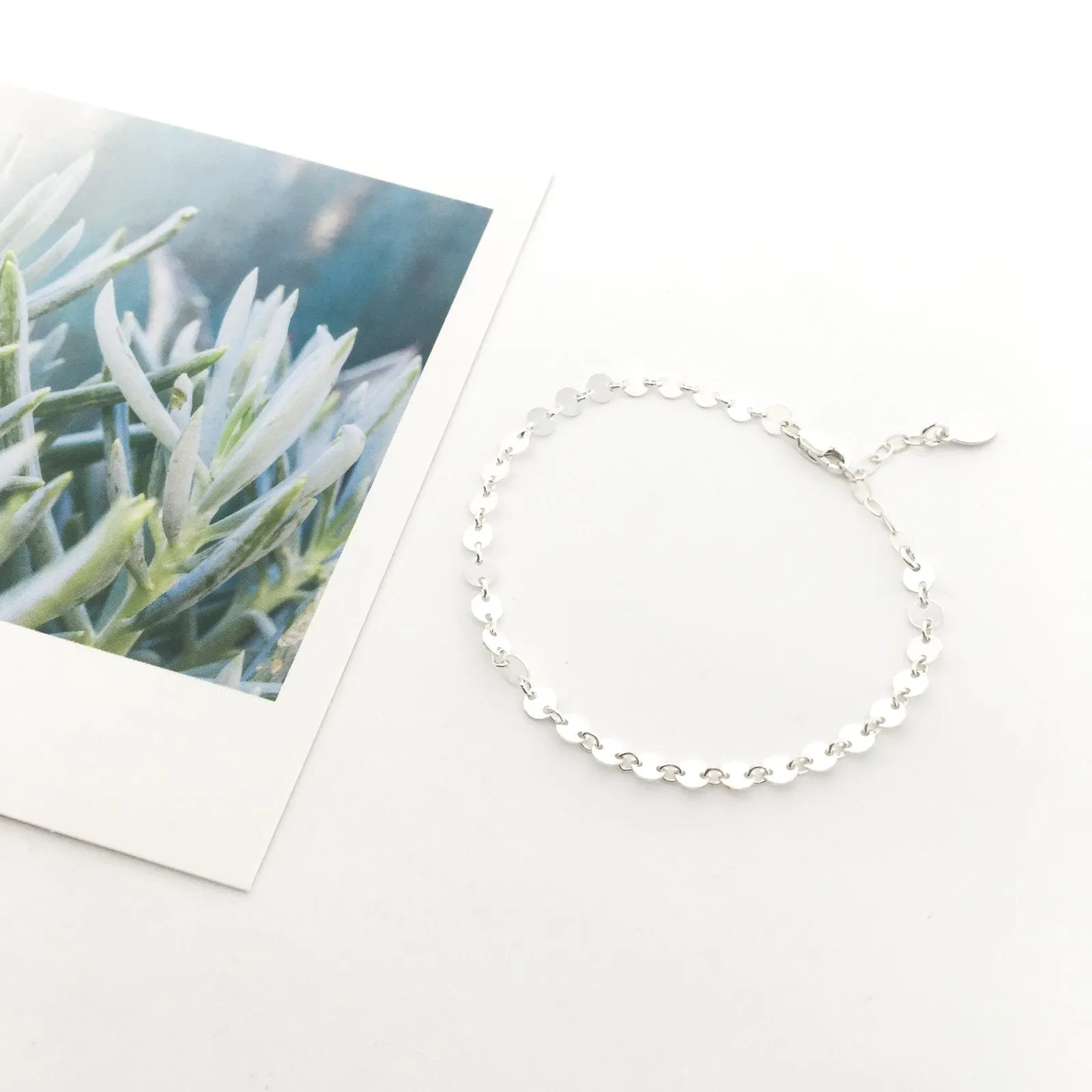 Luna Disc Chain Jewelry Set | Silver