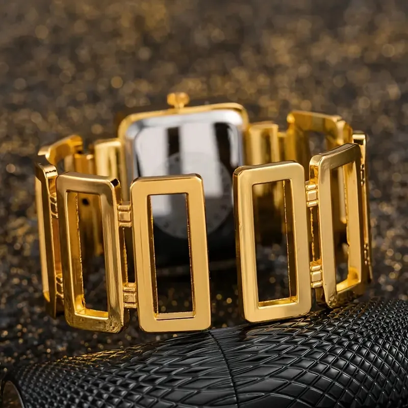 Luxury Rectangle Rhinestone Dial Women'S Fashion Bracelet Watch