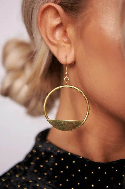 Making Memories Gold Earrings