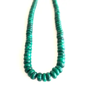Malachite Gemstone Disc Necklace
