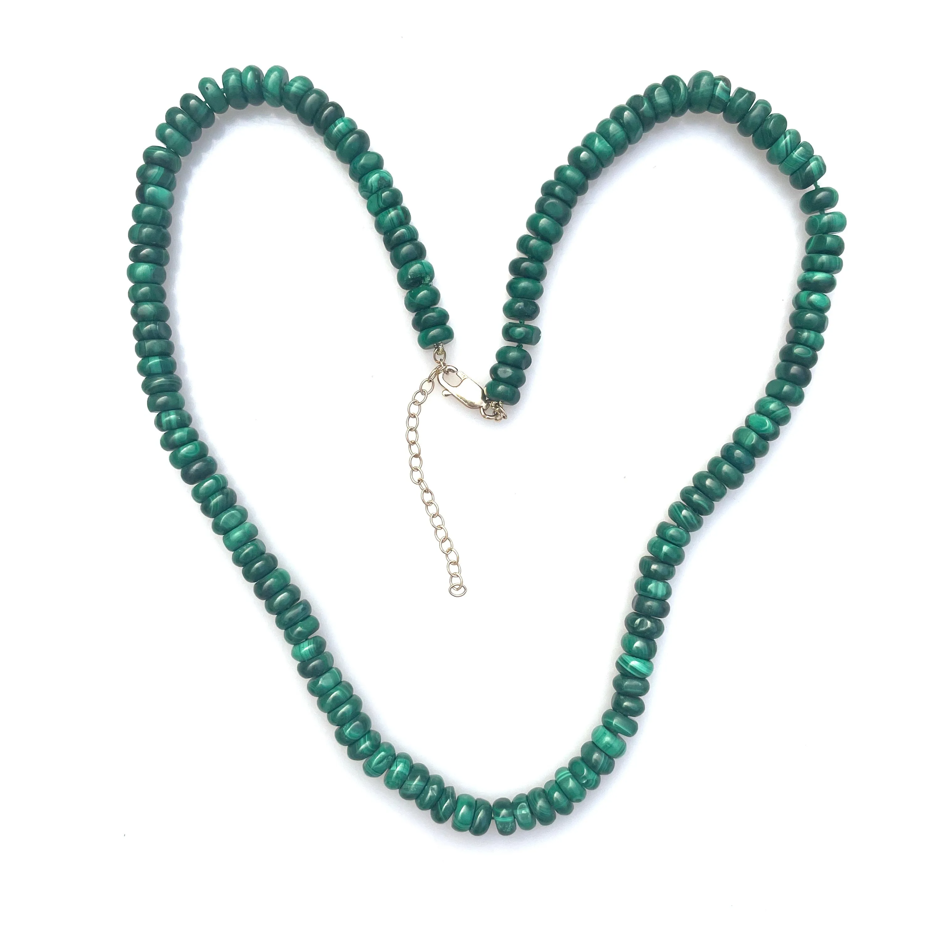 Malachite Gemstone Disc Necklace