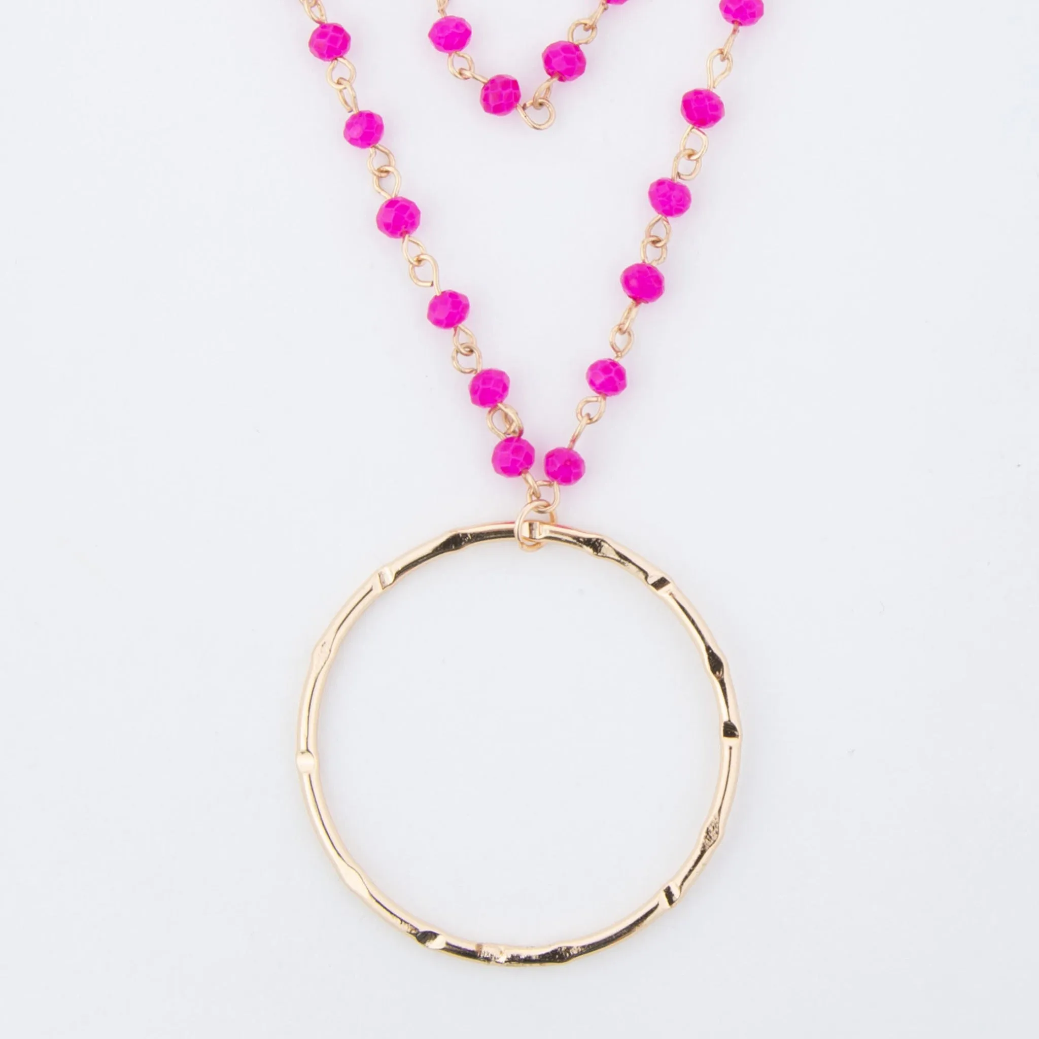Malia Beaded Ring Pendant Necklace