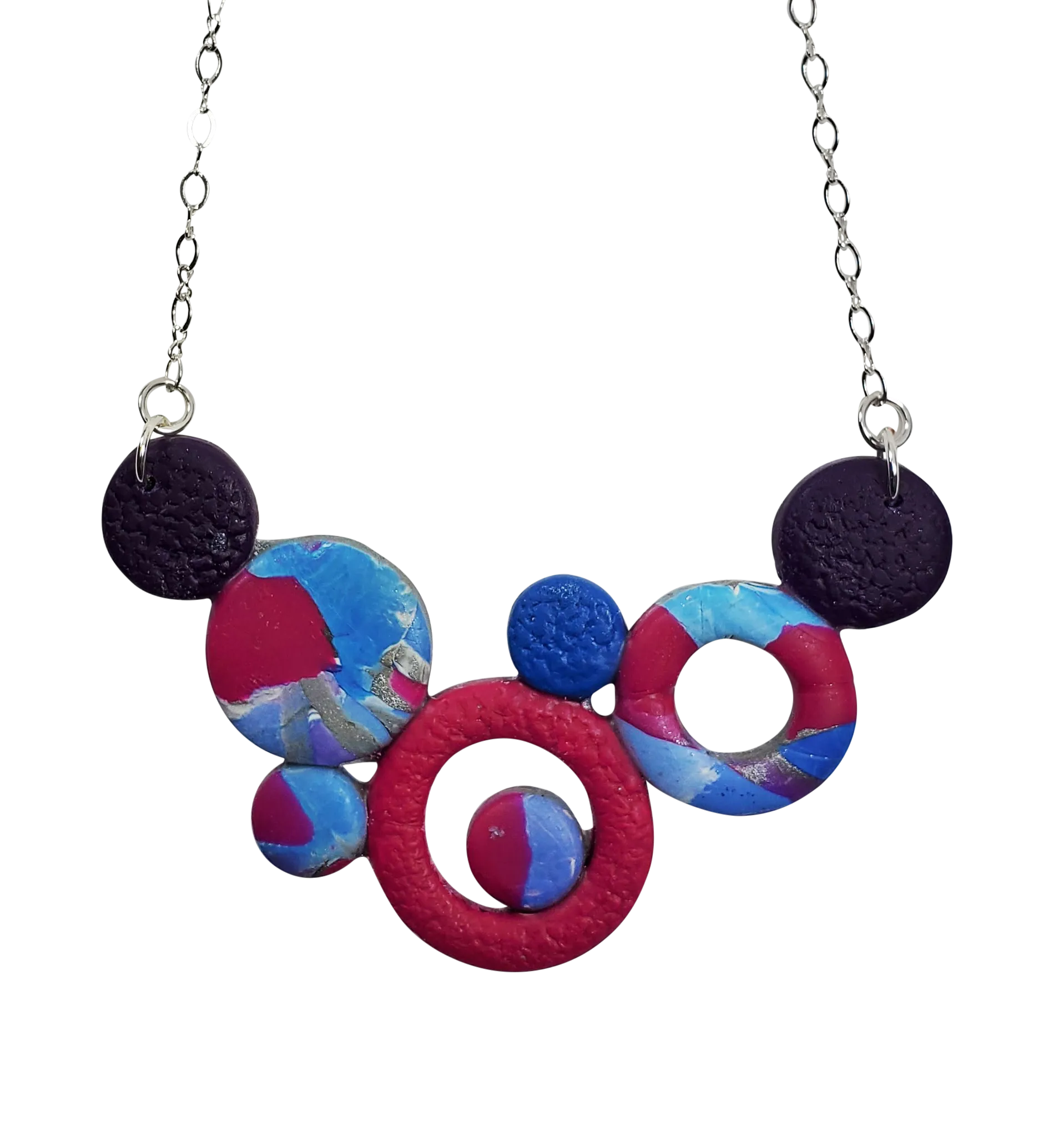 Medium Bubbles Necklace - Blue