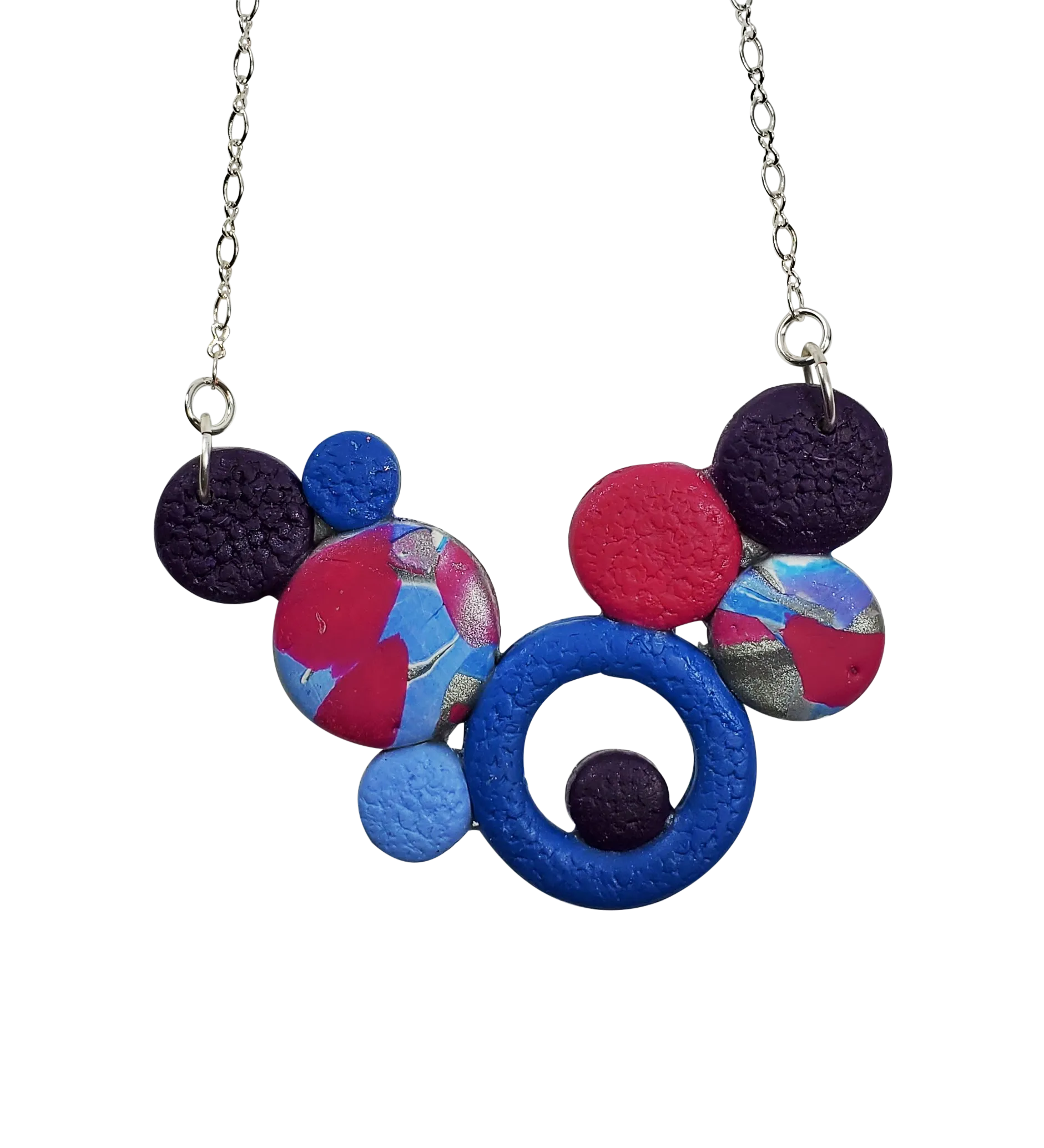 Medium Bubbles Necklace - Blue