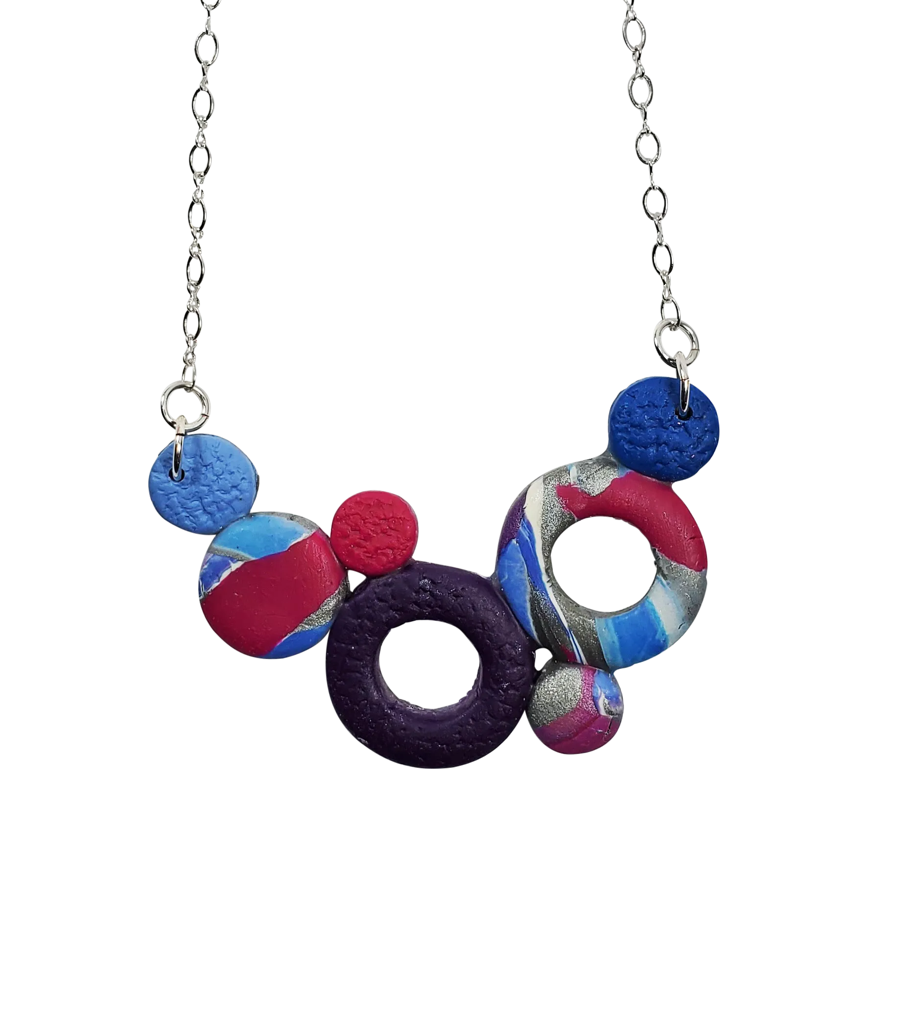 Medium Bubbles Necklace - Blue