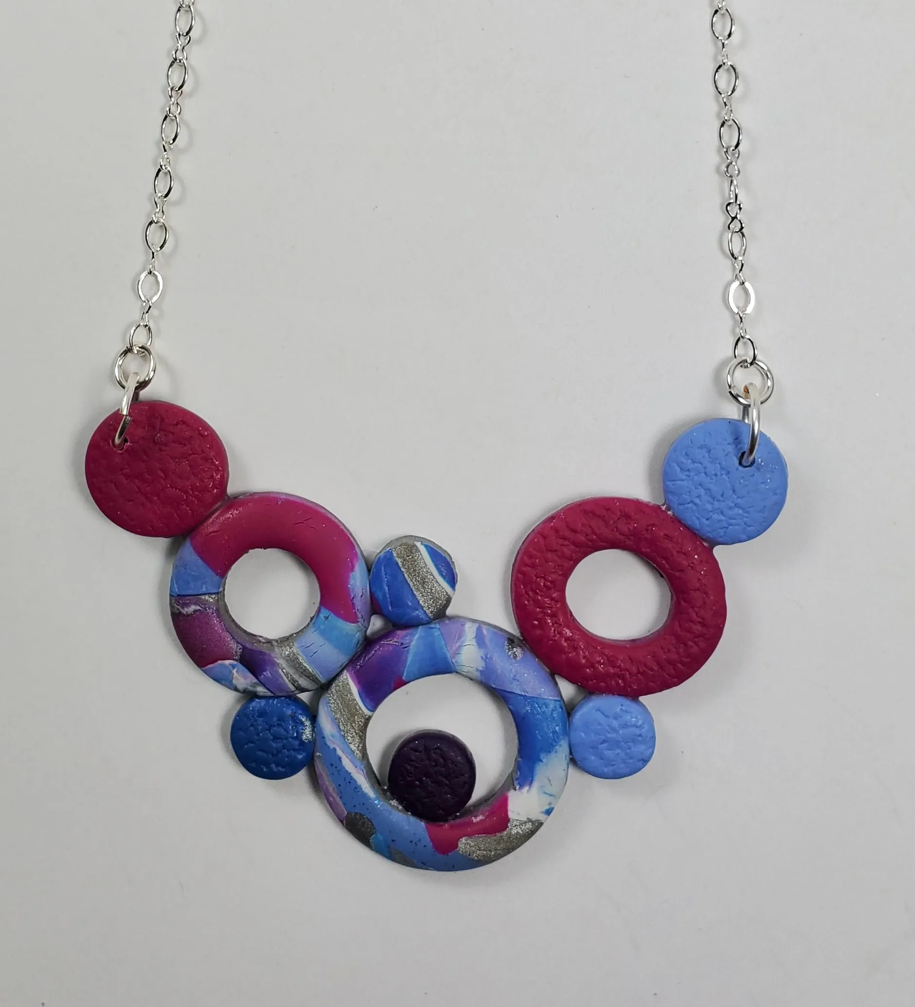 Medium Bubbles Necklace - Blue