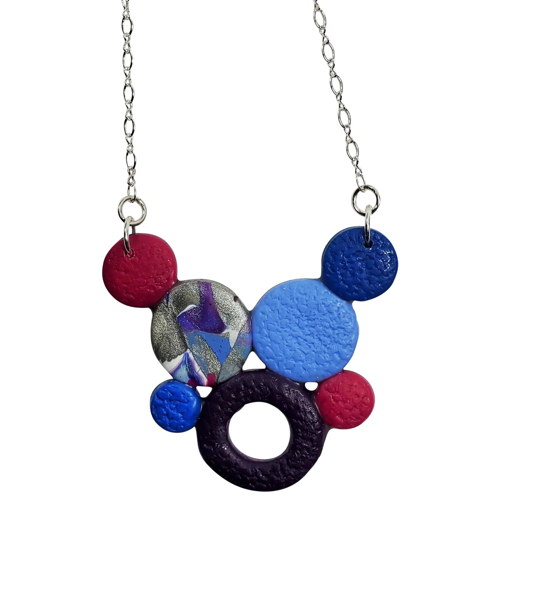 Medium Bubbles Necklace - Blue