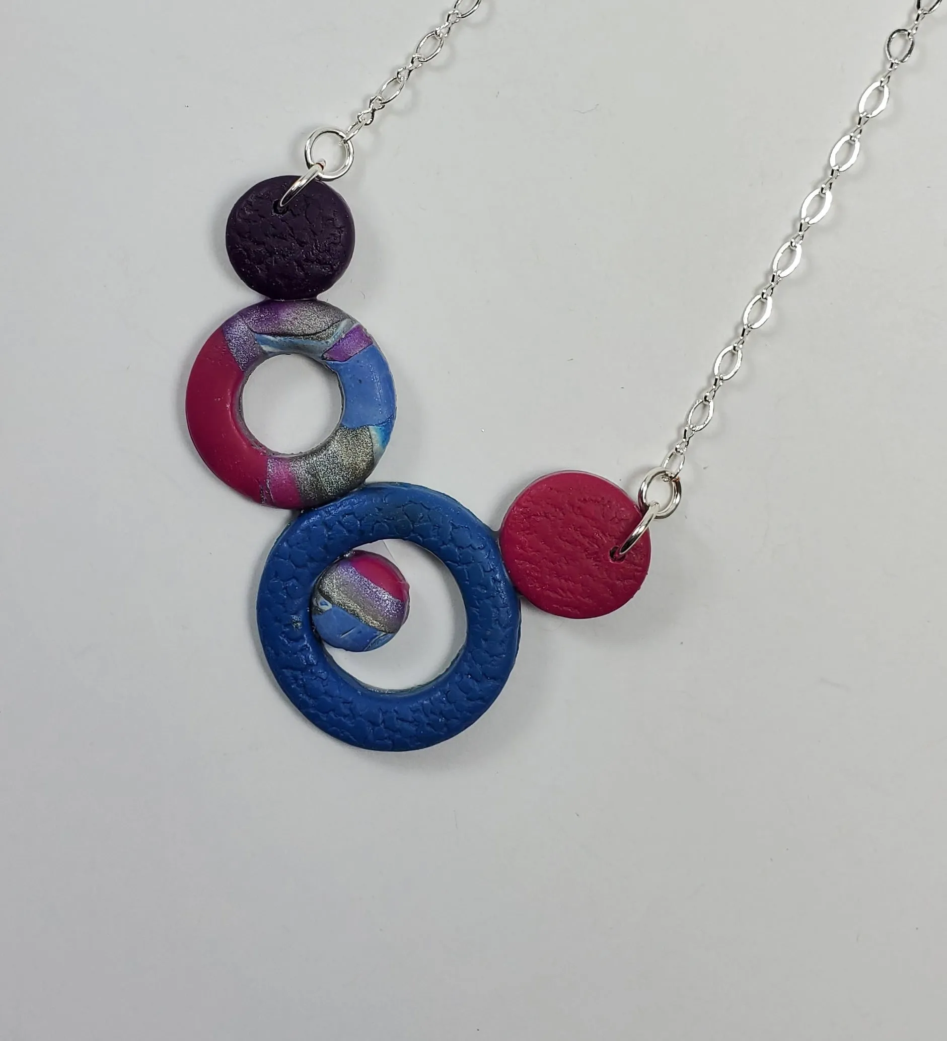 Medium Bubbles Necklace - Blue