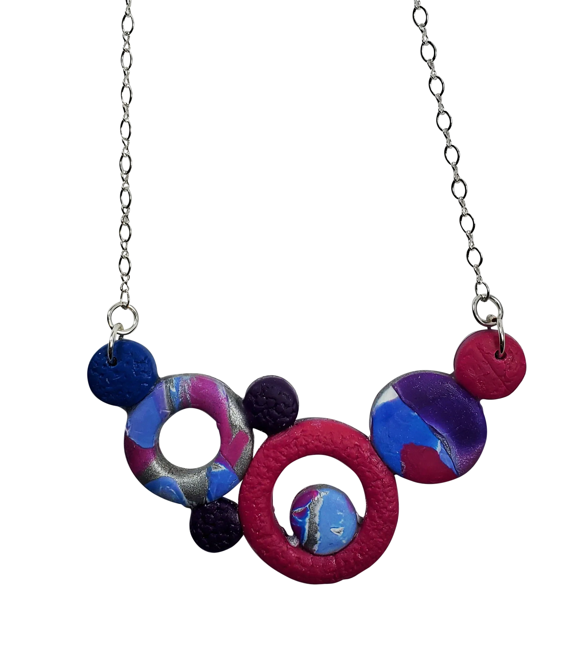 Medium Bubbles Necklace - Blue