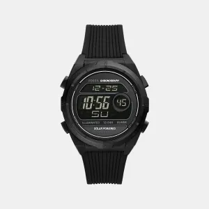 Men's Black Digital Silicon Watch FS5859