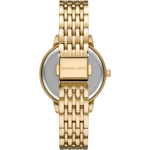 Michael Kors Melissa Gold Stainless Steel Gold Dial Quartz Watch for Ladies - MK4368
