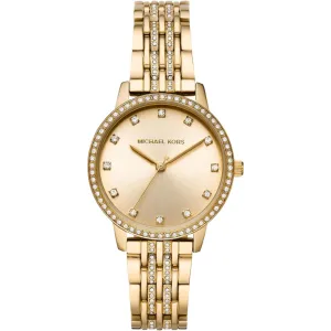 Michael Kors Melissa Gold Stainless Steel Gold Dial Quartz Watch for Ladies - MK4368