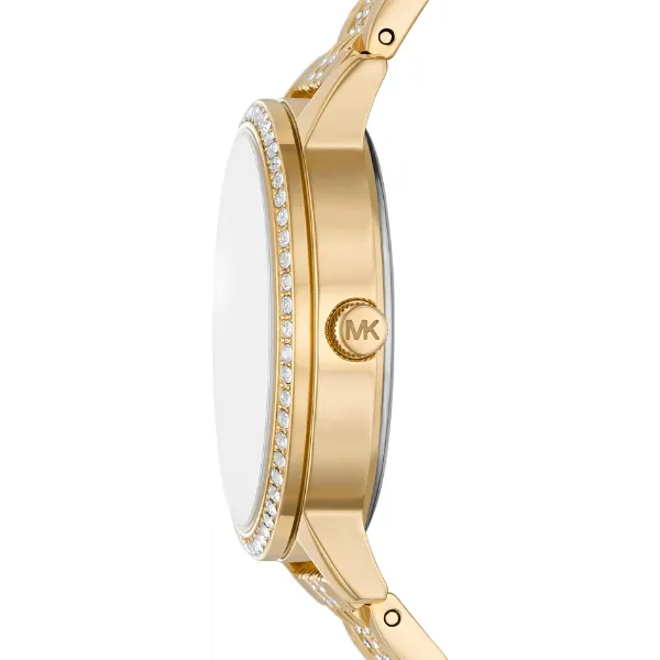 Michael Kors Melissa Gold Stainless Steel Gold Dial Quartz Watch for Ladies - MK4368