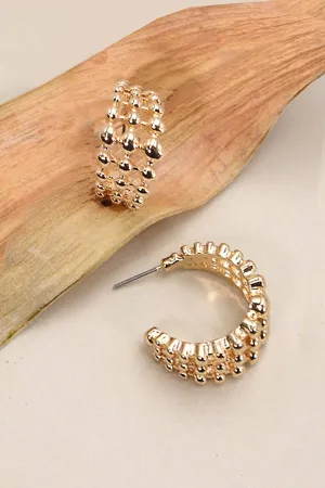 Mini Bead Ball Hoops