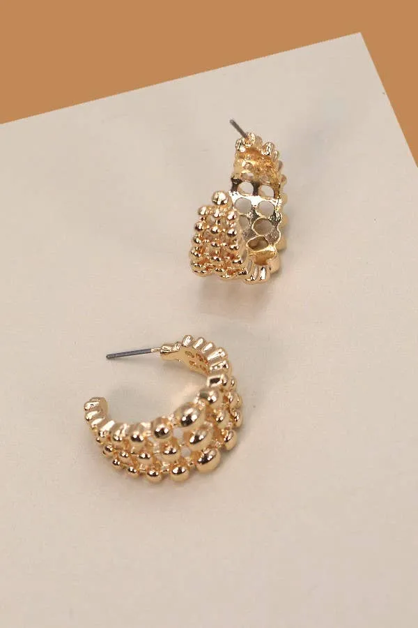 Mini Bead Ball Hoops