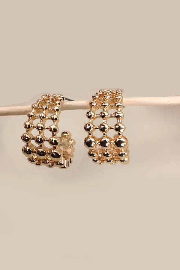 Mini Bead Ball Hoops