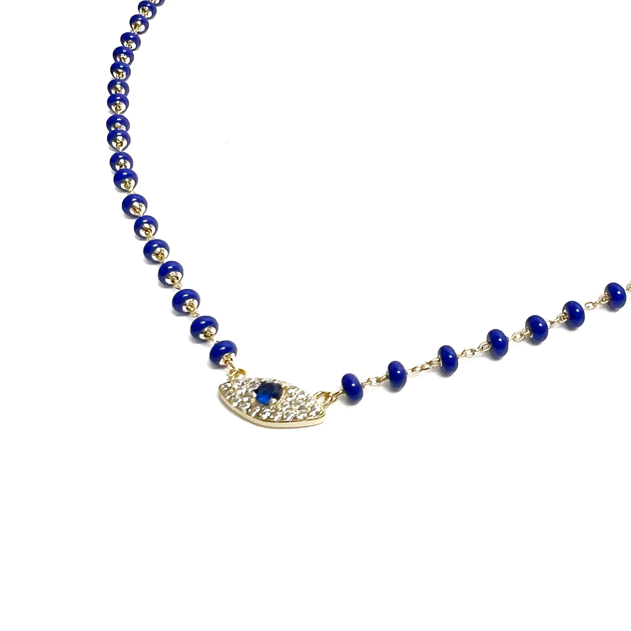 Mini Color Disc Eye Necklace